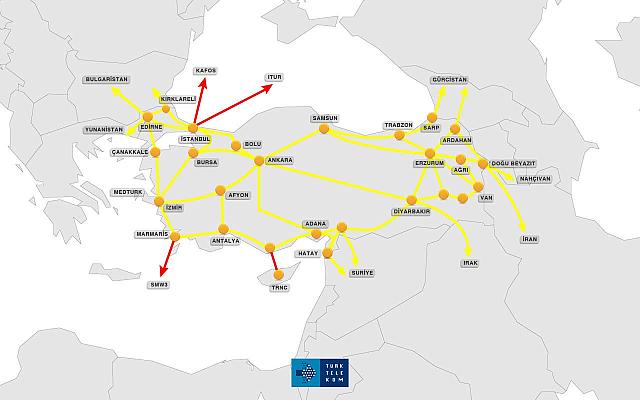 s800Türkiye Içindeki Karasal ve Denizaltı Kablo Bağlantıları ve Network Yapısı