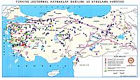 türkiye jeotermal kaynaklar ve uygulaam haritası